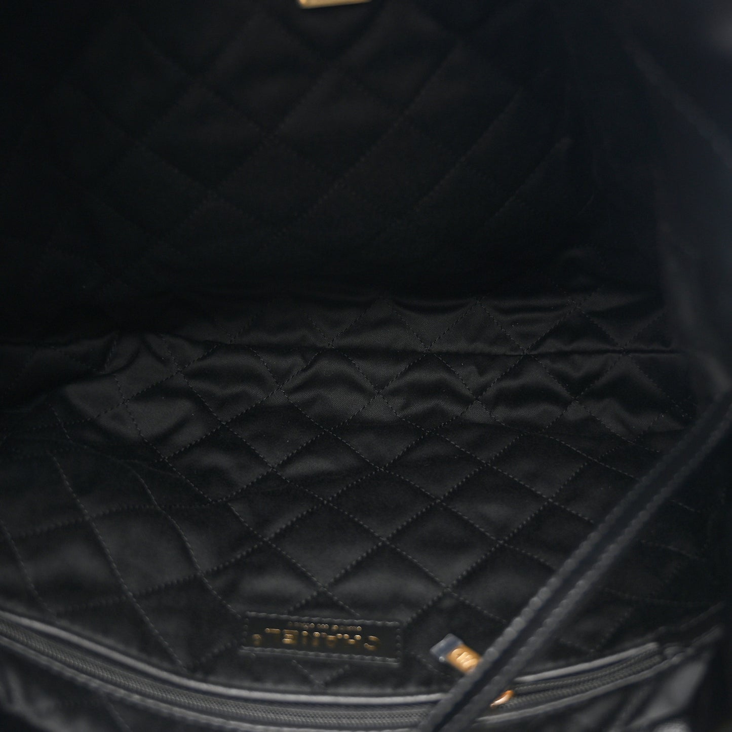 Shiny Calfskin Quilted Small Chanel 22 Black
