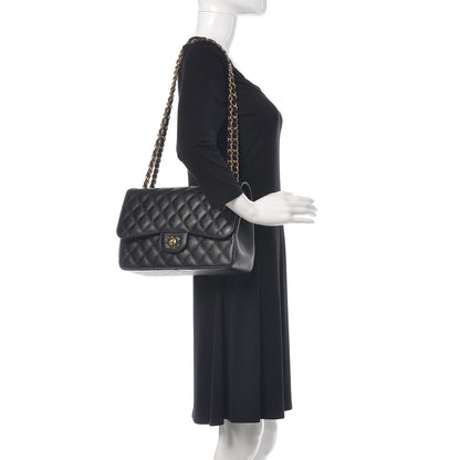 Chanel Caviar Quilted Jumbo Double Flap Black 2 of 9
