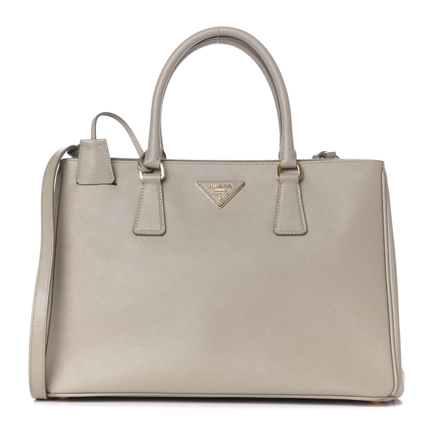 Saffiano Medium Galleria Double Zip Tote Pomice