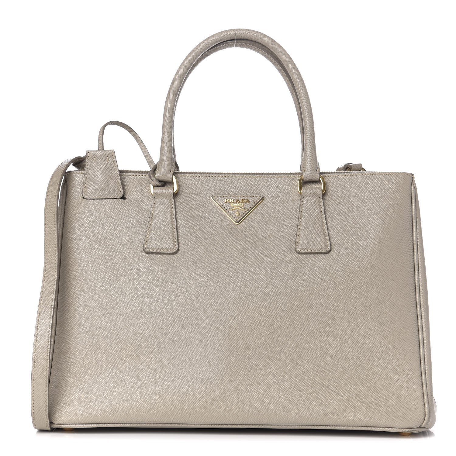 Prada Saffiano Medium Galleria Double Zip Tote Pomice 1 of 10