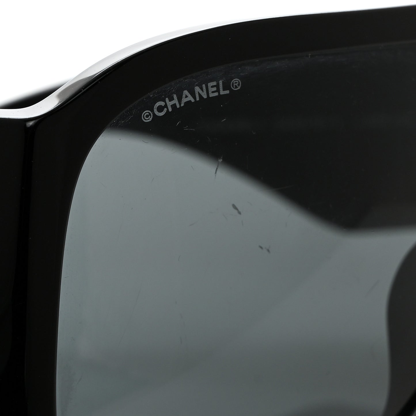 Acetate Crystal CC Shield Sunglasses 5466-B Black