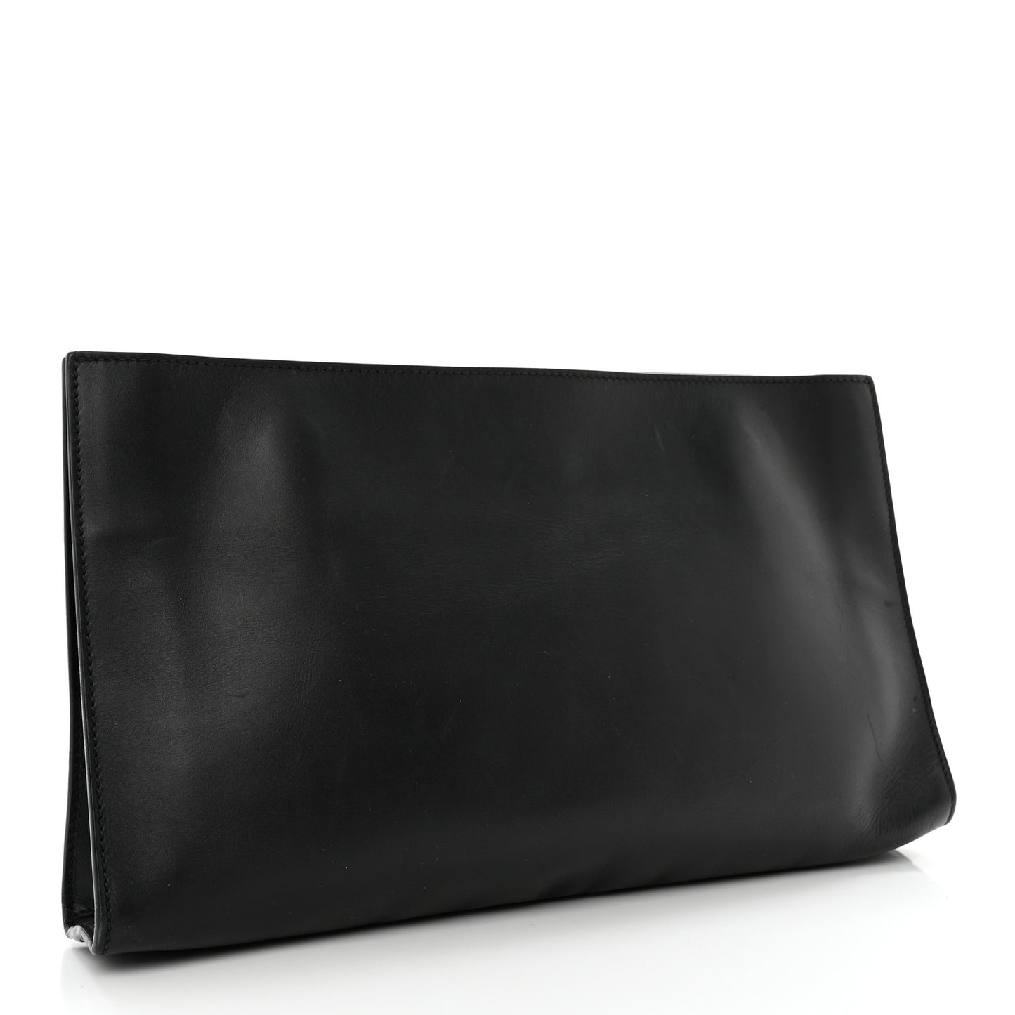 Calfskin Embossed XL Clutch Black