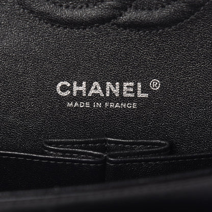 Chanel Lambskin Chevron Quilted Medium Double Flap So Black 6 of 21