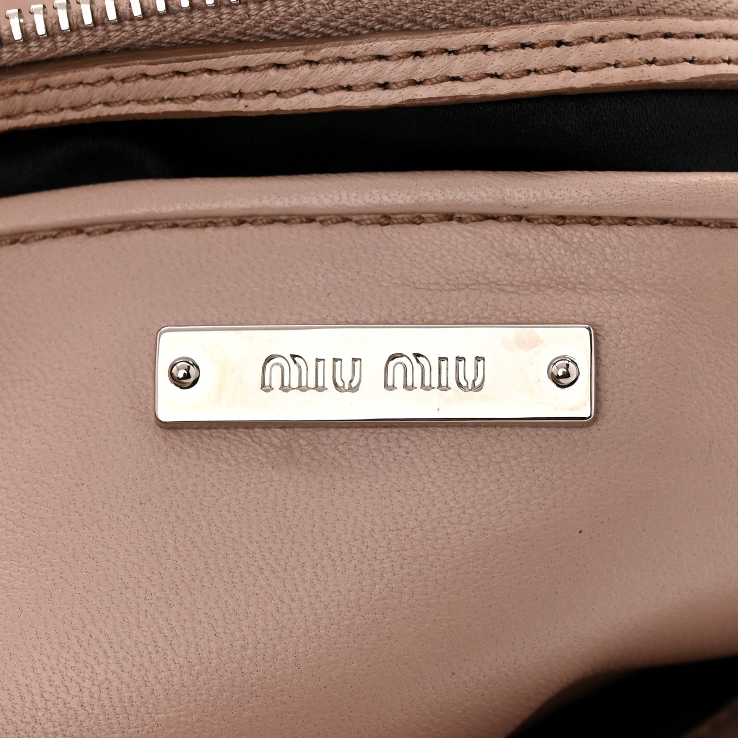 Miu Miu Nappa Matelasse Crystal Flap Clutch Cammeo 6 of 10