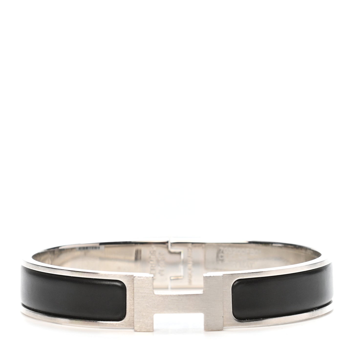 Matte Enamel Narrow Clic Clac HH Bracelet GM Black