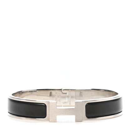 Hermes Matte Enamel Narrow Clic Clac HH Bracelet GM Black 3 of 6