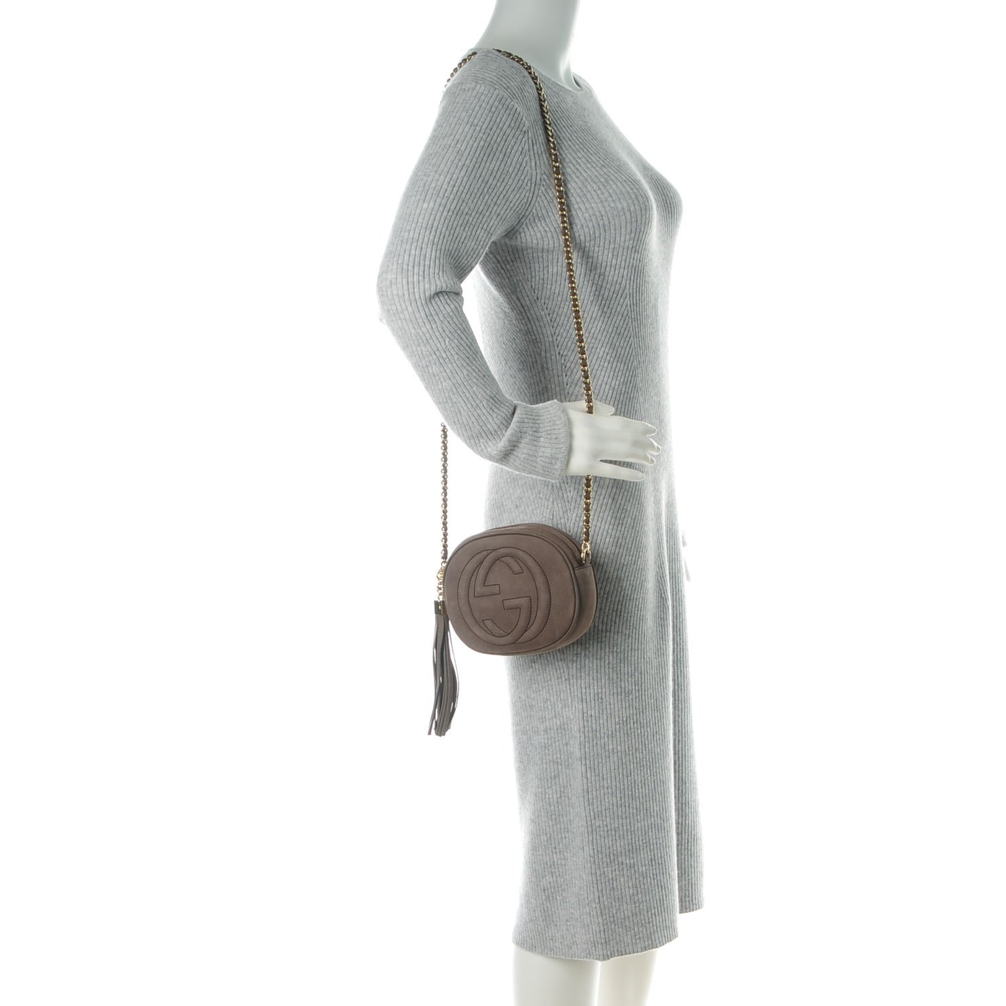 Vitello Range Mini Soho Chain Bag Grey Field