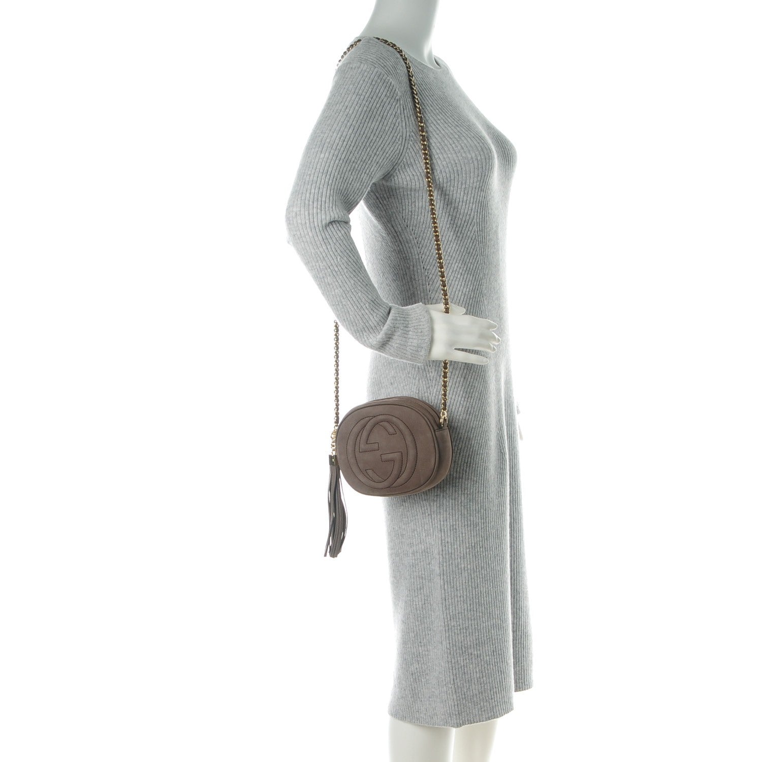 Gucci Vitello Range Mini Soho Chain Bag Grey Field 2 of 7