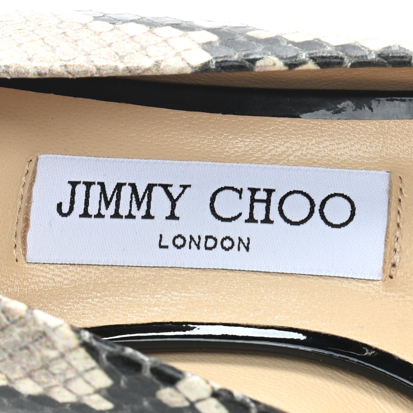 Calfskin Python Embossed Jessie Pump 37.5 Natural