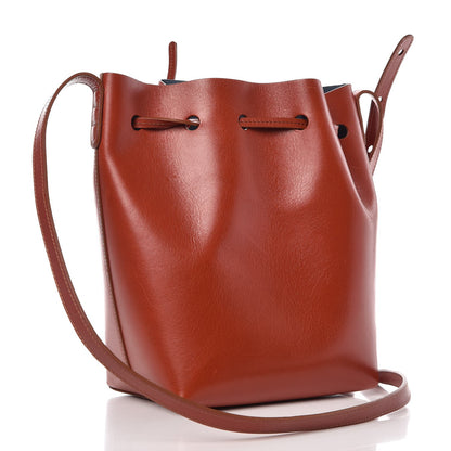 Mansur Gavriel Calfskin Mini Bucket Bag Saddle 3 of 10