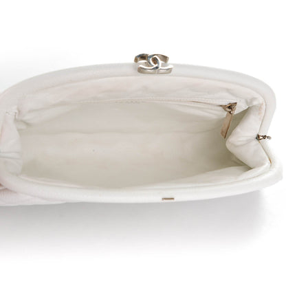 Chanel Caviar Quilted Timeless Clutch White 5 of 8