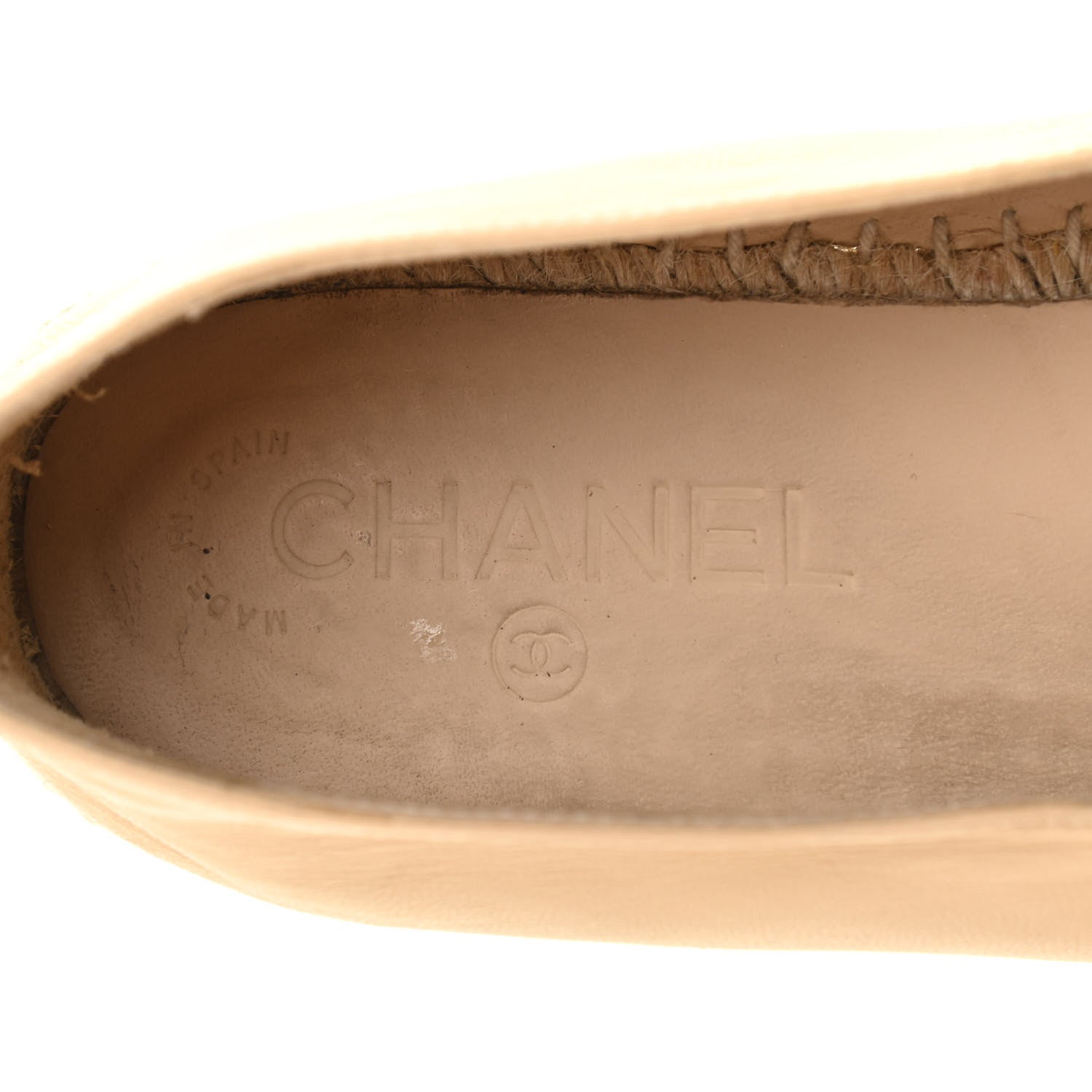 Chanel Lambskin CC Espadrilles 39 Beige Black 12 of 28