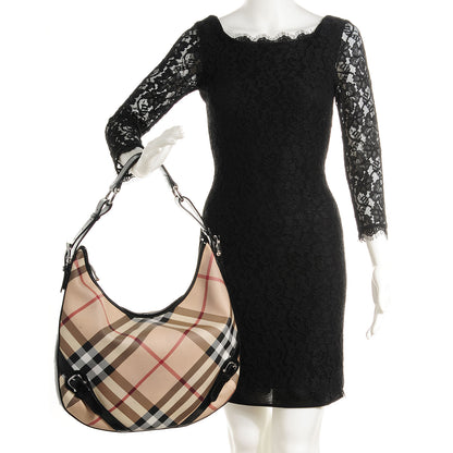 Burberry Supernova Check Large Larkin Hobo Black 2 of 8