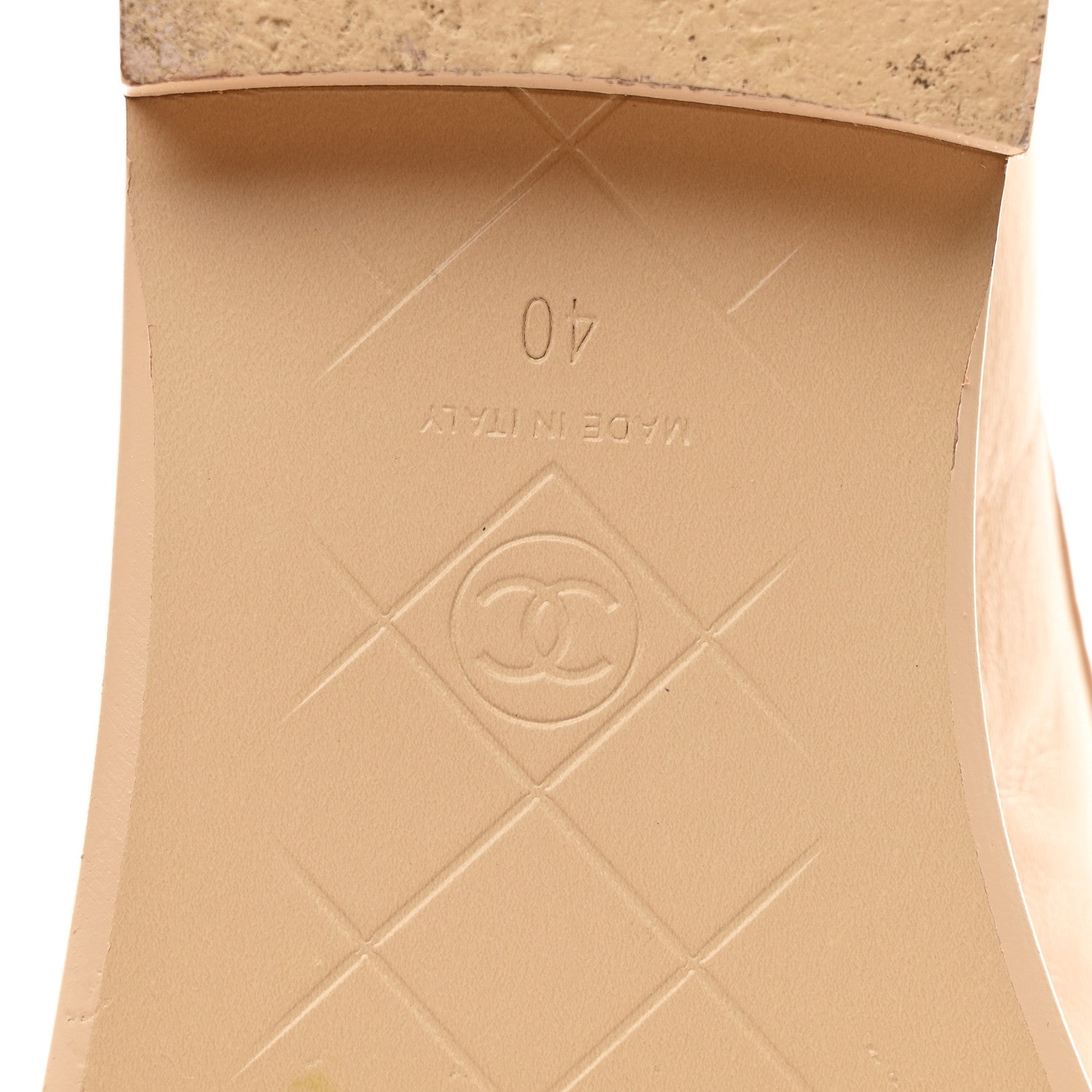 Chanel Lambskin Quilted CC Turnlock Moccasins 40 Beige 7 of 12