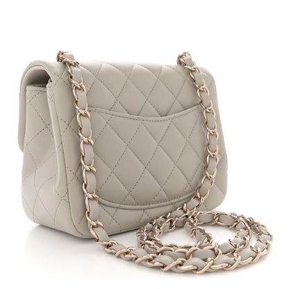 Chanel Lambskin Quilted Mini Square Flap Grey 3 of 11