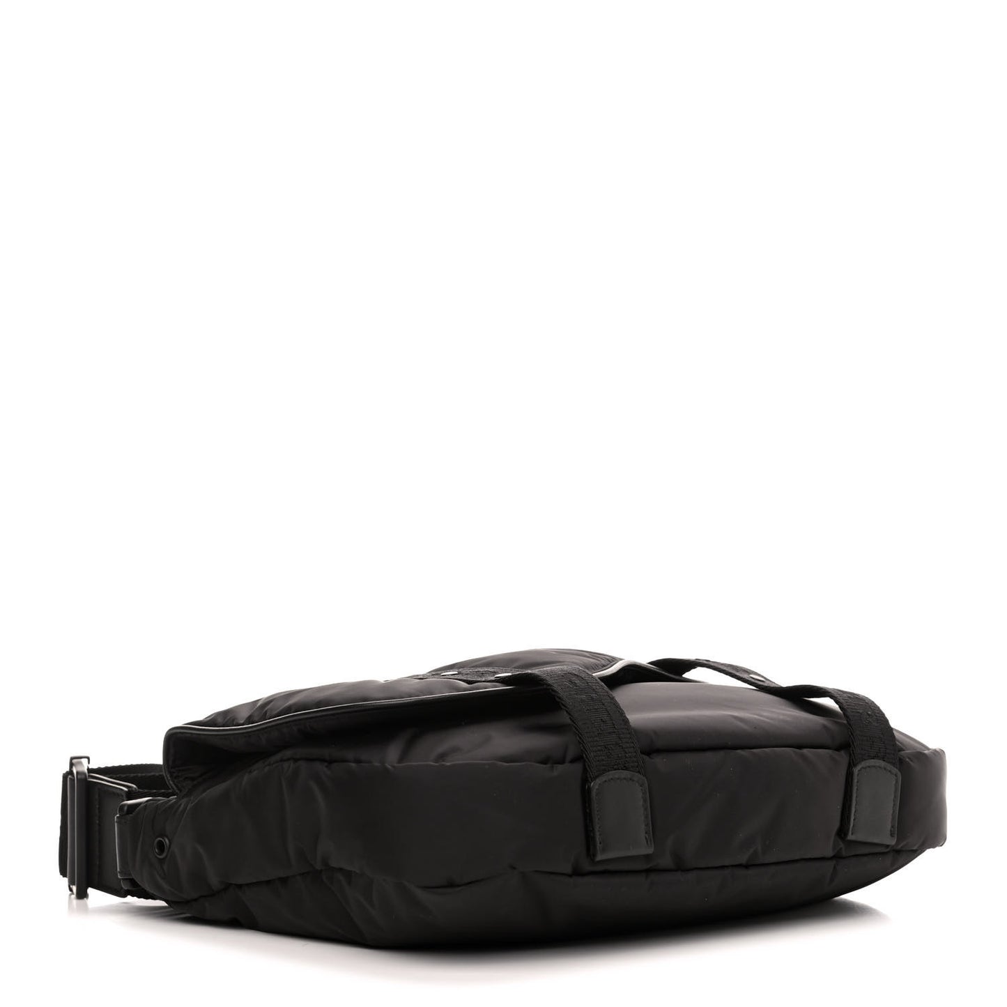 HOMME Nylon Saddle Messenger Bag Black