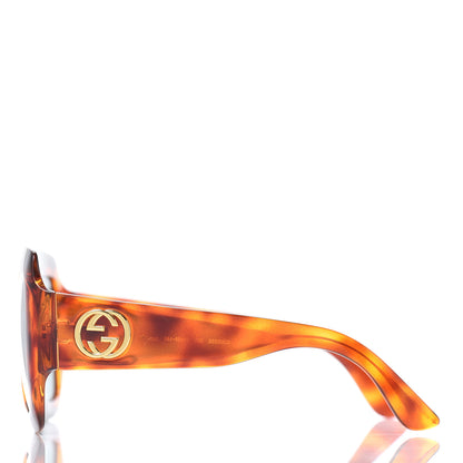 Gucci Acetate Square Frame Sunglasses GG 0053S Havana 3 of 6