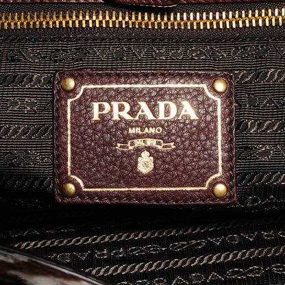 Prada Calf Hair Zebra Print Tote White Bruciato 6 of 14
