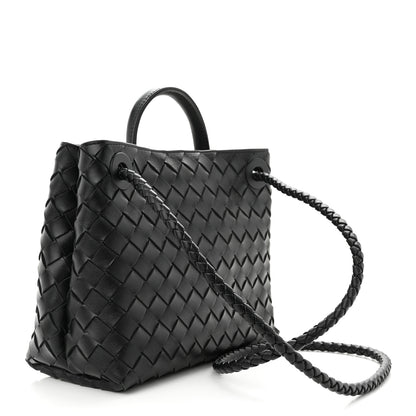 Bottega Veneta Nappa Intrecciato Small Andiamo Shoulder Bag Black 3 of 9