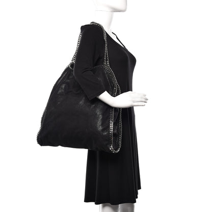 Stella McCartney Shaggy Deer Big Falabella Tote Black 2 of 10
