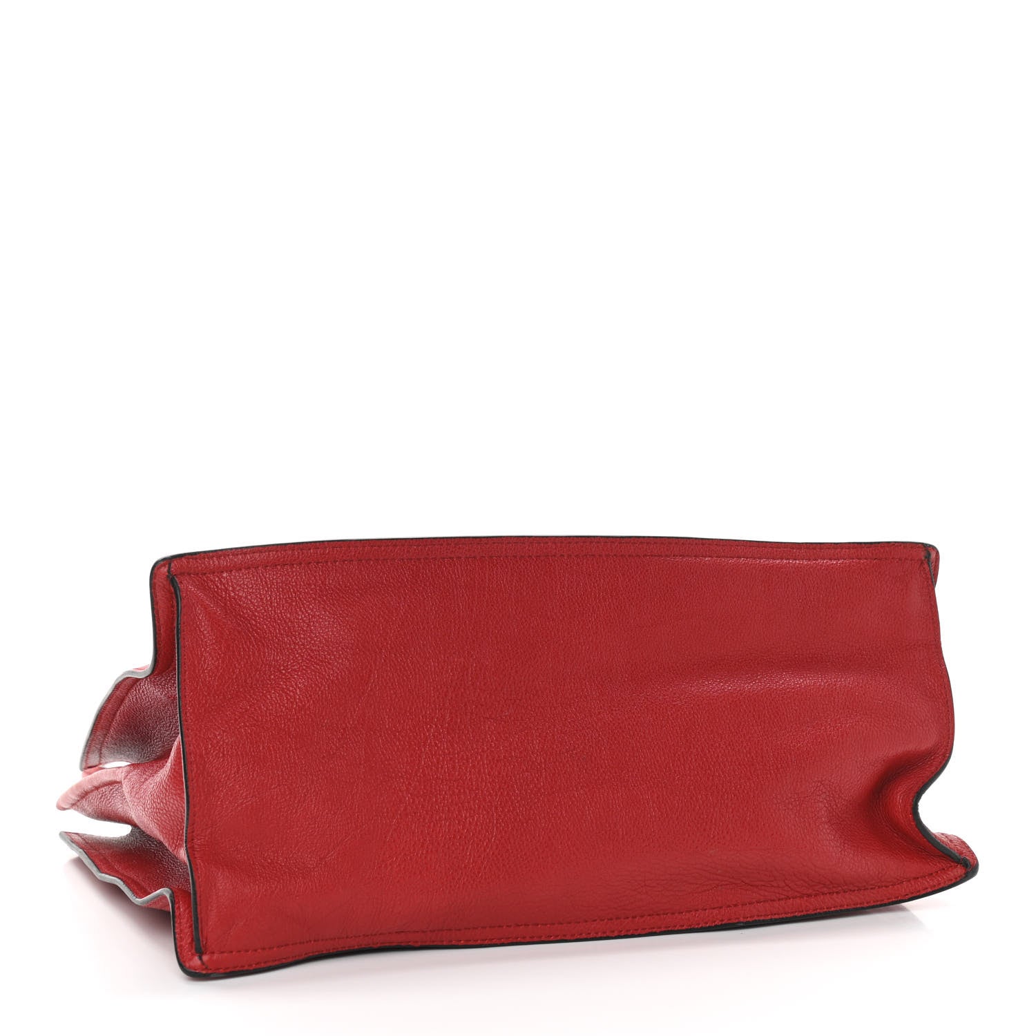 Prada Glace Calfskin Etiquette Shopping Bag Rosso Astrale 4 of 13
