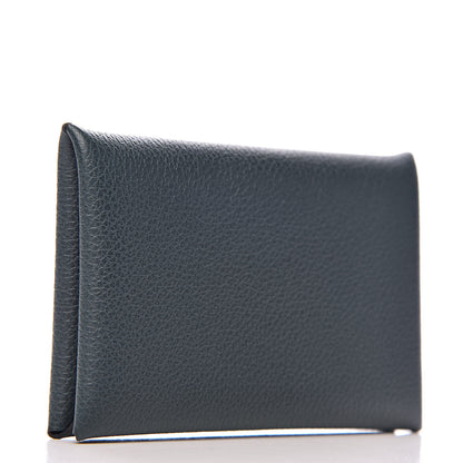 Hermes Evercolor Calvi Card Case Vert Cypress 3 of 8