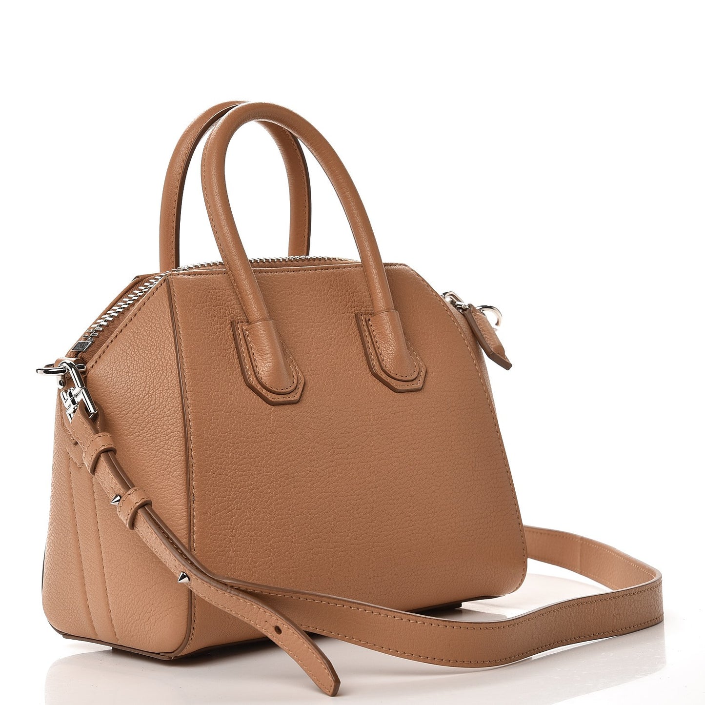 Sugar Goatskin Mini Antigona Medium Beige