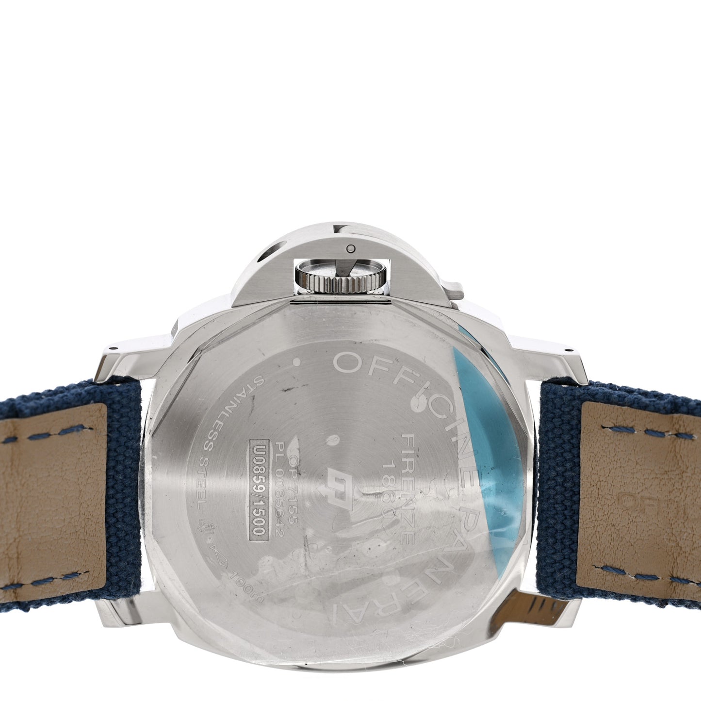 Stainless Steel Canvas 44mm Luminor Marina Manual Winding Watch Black PAM00777