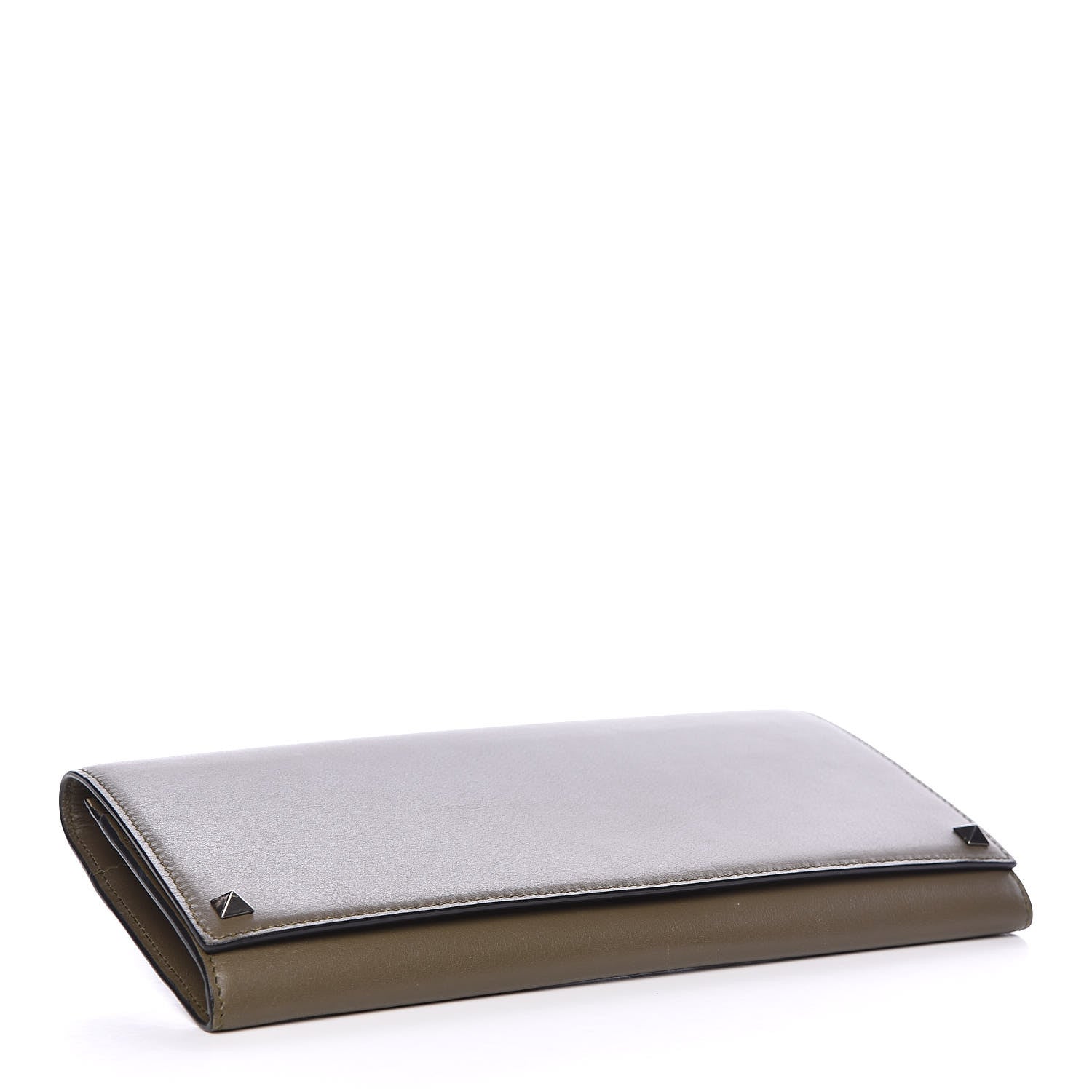 Valentino Garavani Calfskin Rockstud Travel Wallet Army Green 4 of 8