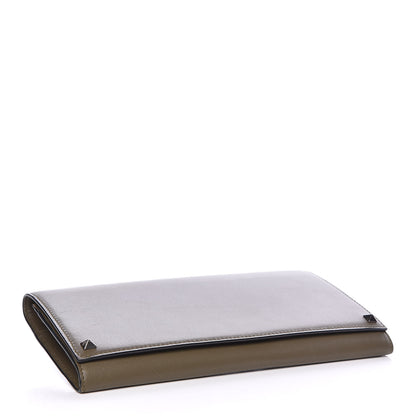 Valentino Garavani Calfskin Rockstud Travel Wallet Army Green 4 of 8