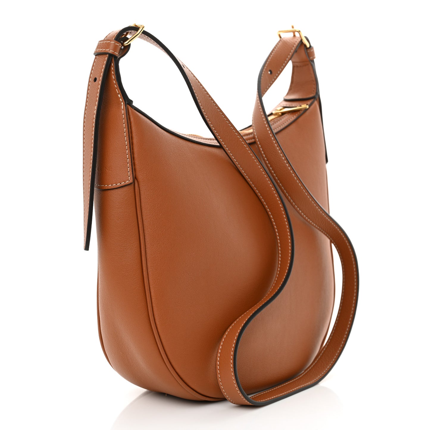 Supple Calfskin Small Triomphe Heloise Shoulder Bag Tan