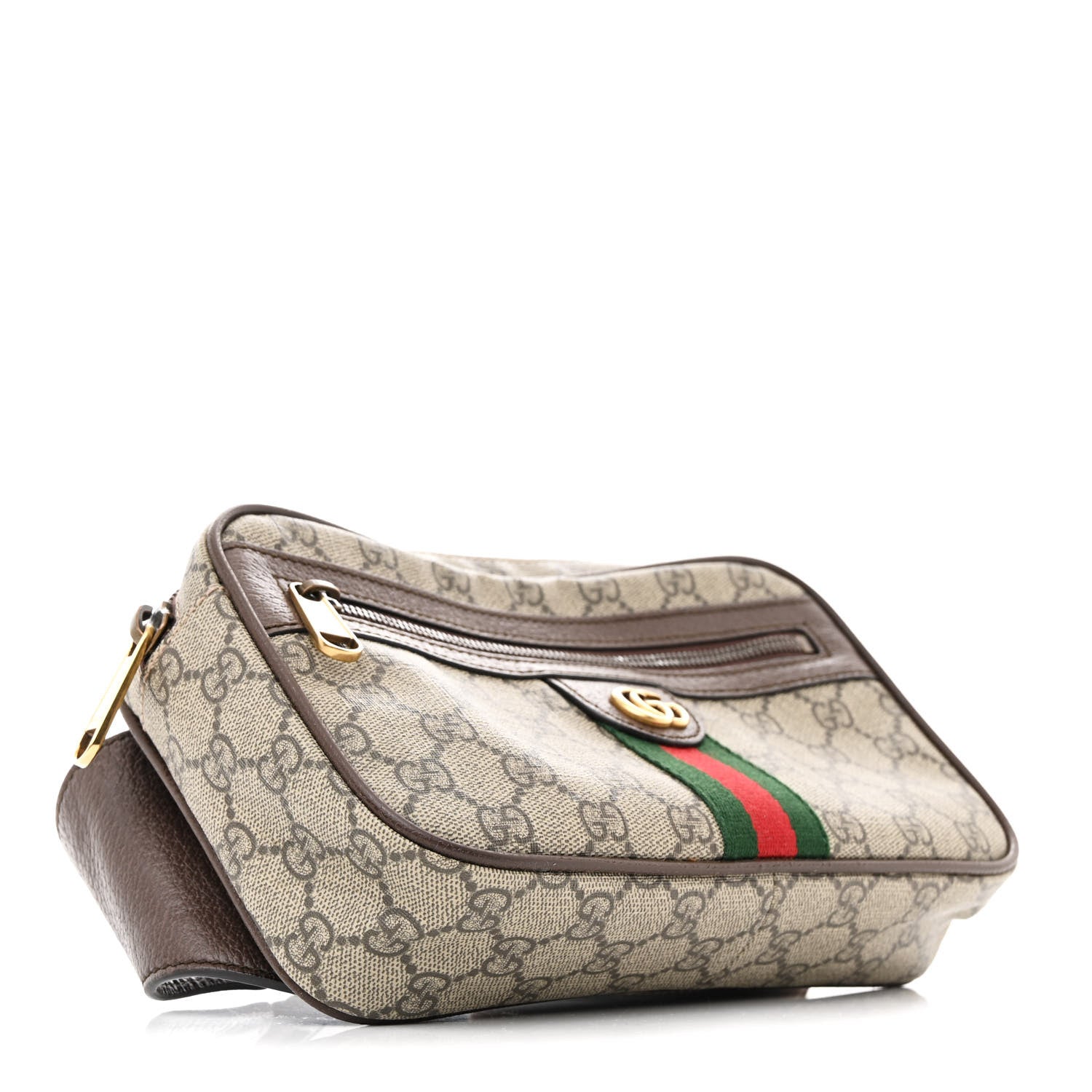 Gucci Soft GG Supreme Monogram Medium Ophidia Belt Bag Dark Brown 4 of 10