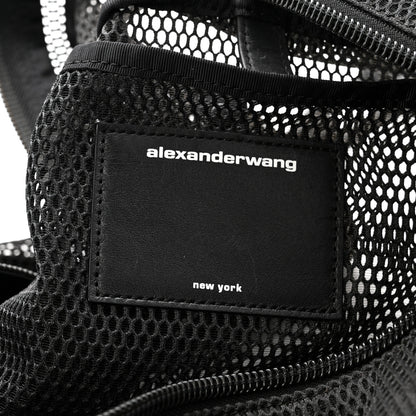 Alexander Wang Nylon Mesh Logo Printed Attica Gym Shoulder Bag Black 6 of 11