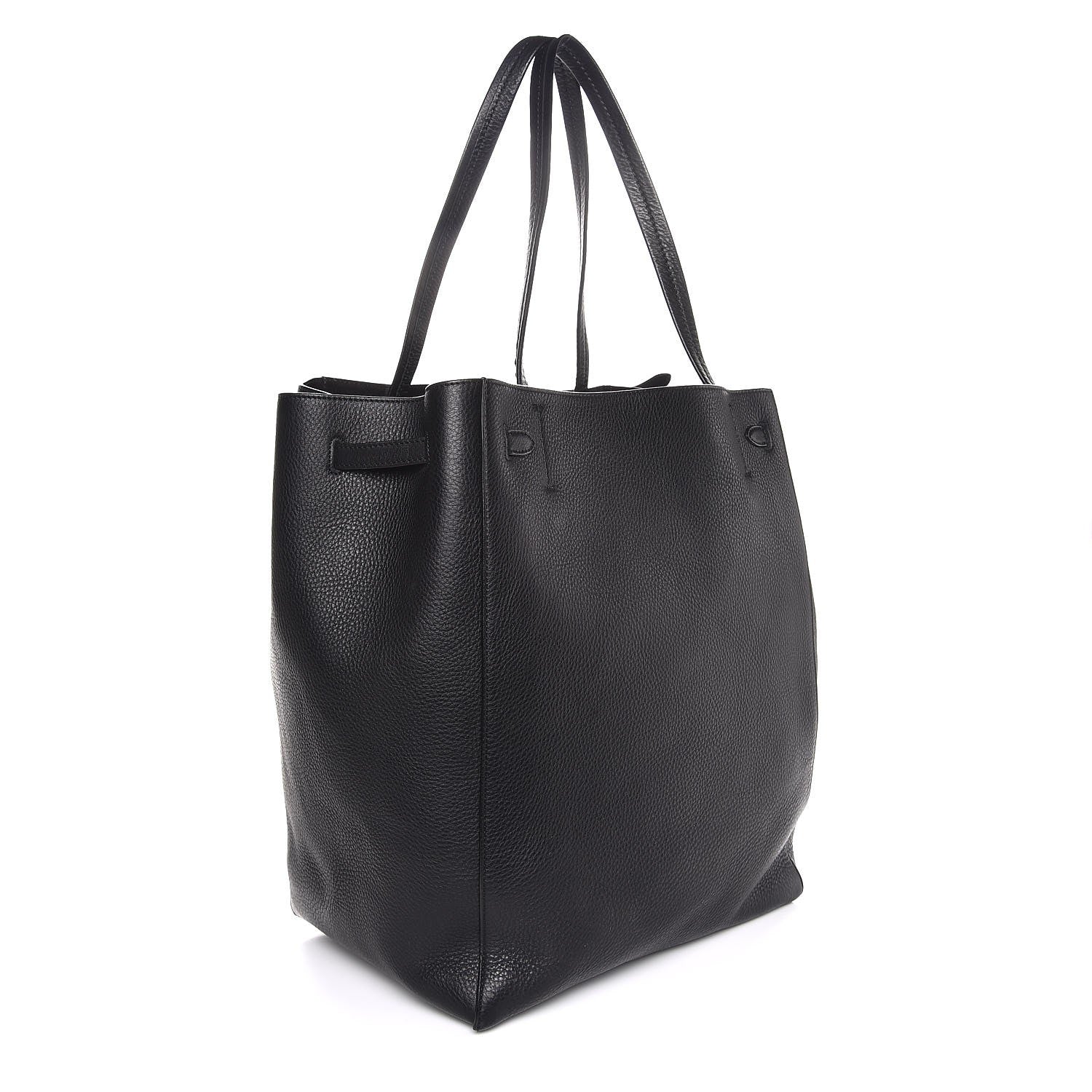 Celine Soft Grained Calfskin Medium Belt Cabas Phantom Black 3 of 9