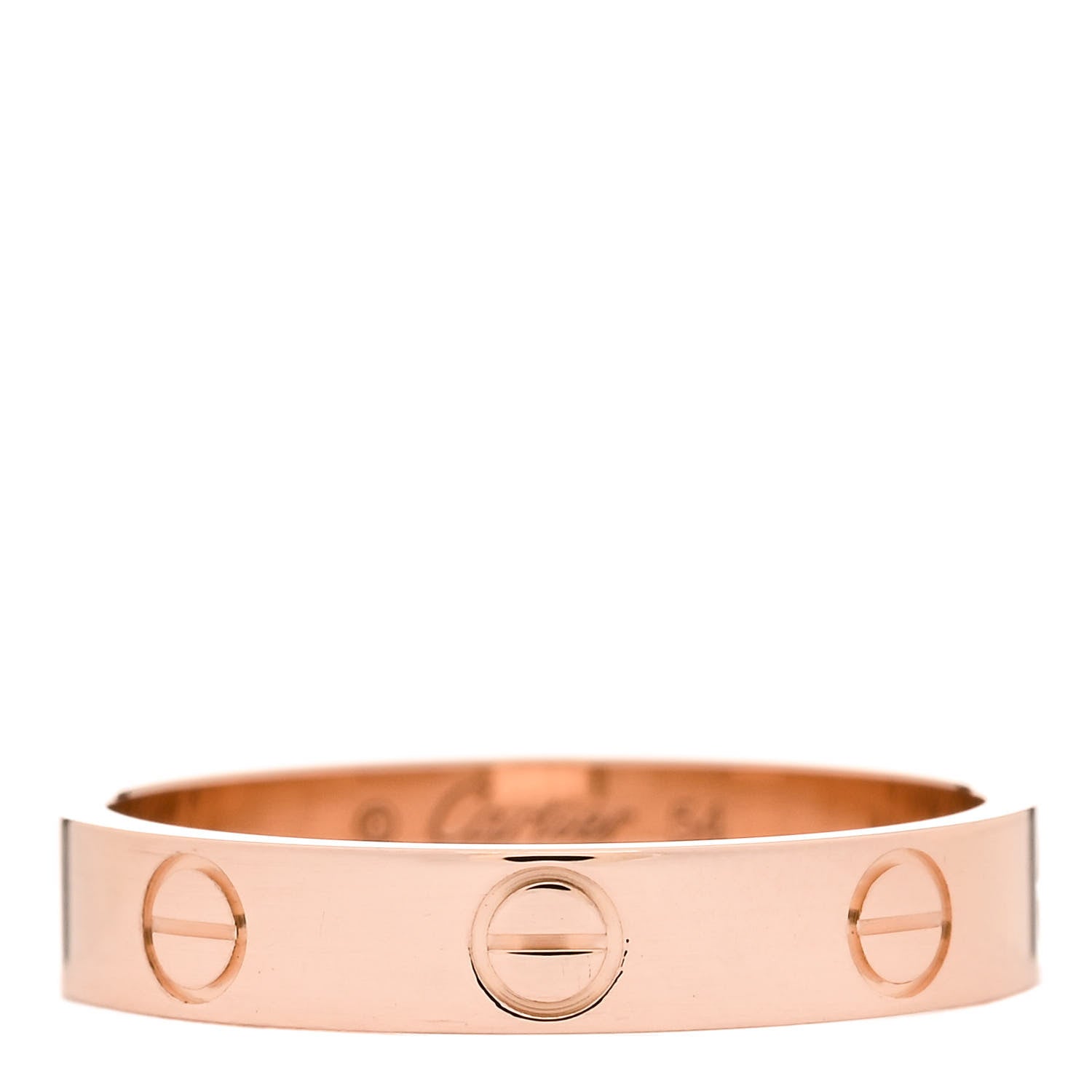 Cartier 18K Pink Gold 3.5mm LOVE Wedding Band Ring 54 6.75 1 of 4