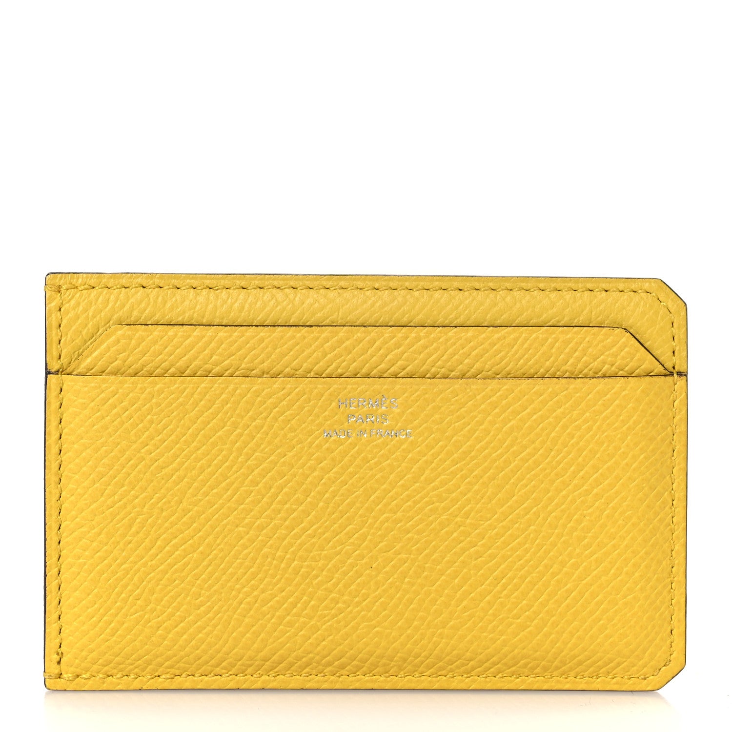 Hermes Epsom City 4CC Card Holder Jaune De Naples 1 of 5