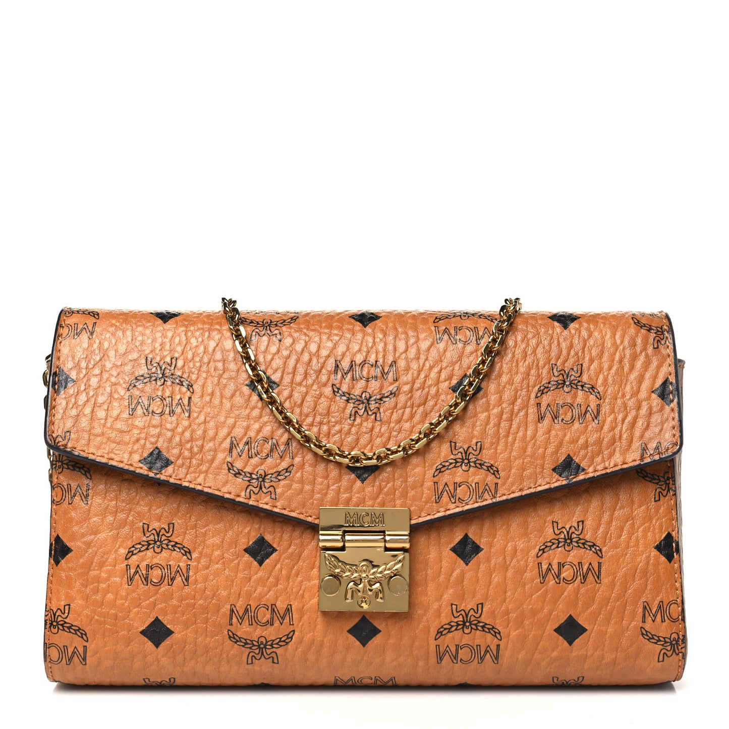Visetos Medium Patricia Wallet On Chain Cognac