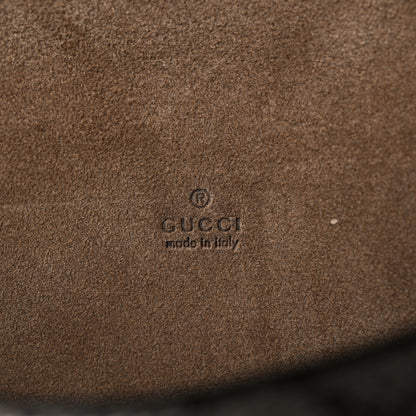 Gucci Tender GG Supreme Monogram Textured Dollar Calfskin Web Medium Jackie 1961 Crossbody Bag Beige Ebony New Acero 7 of 9