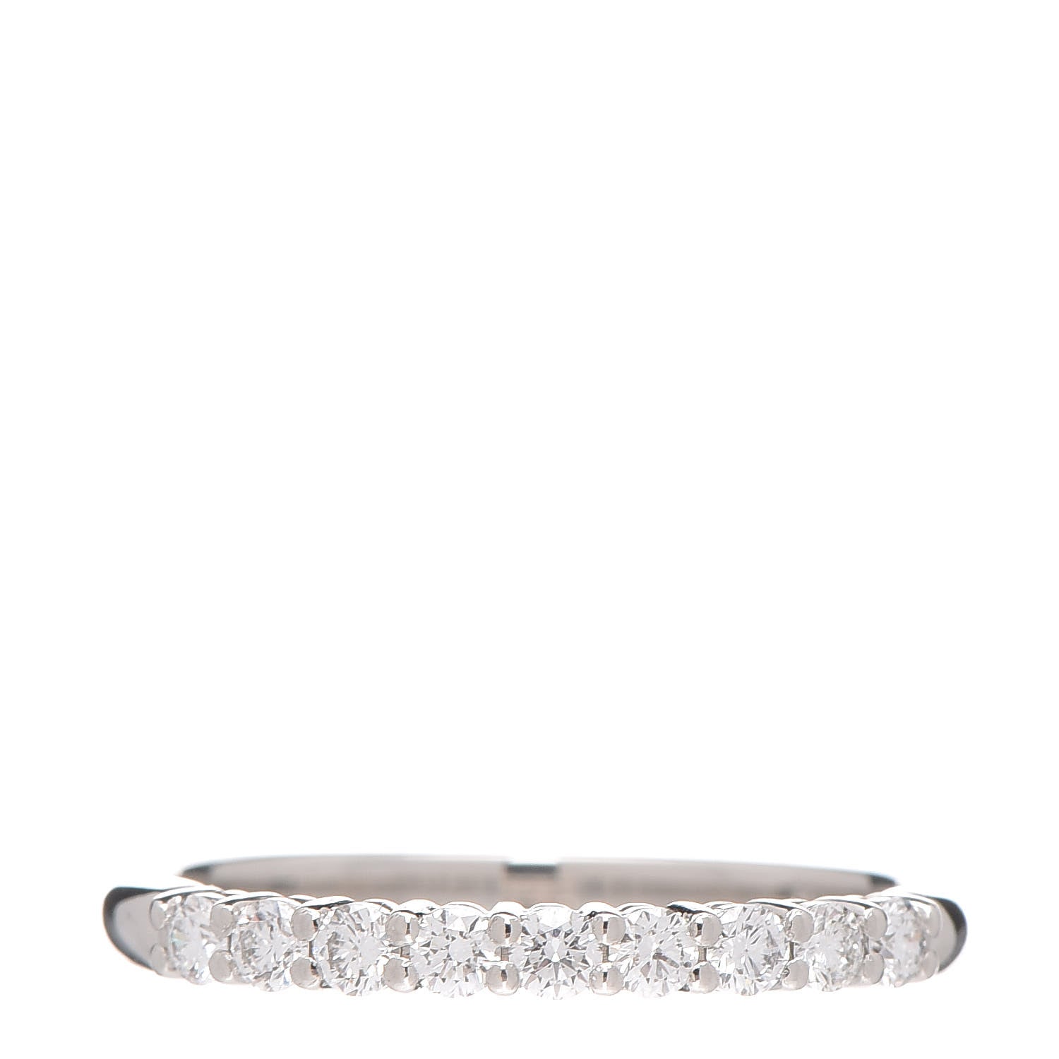 Tiffany Platinum Diamond 2.2mm Embrace Half Circle Band Ring 53 6.5 1 of 6