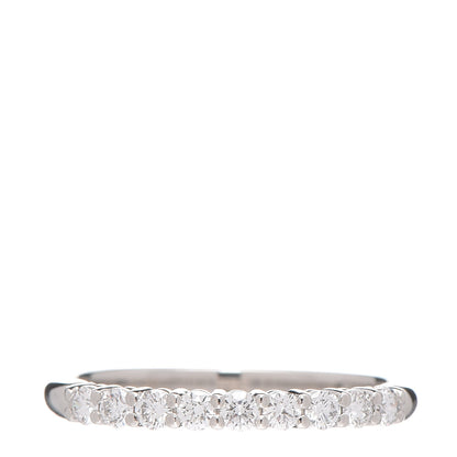 Tiffany Platinum Diamond 2.2mm Embrace Half Circle Band Ring 53 6.5 1 of 6