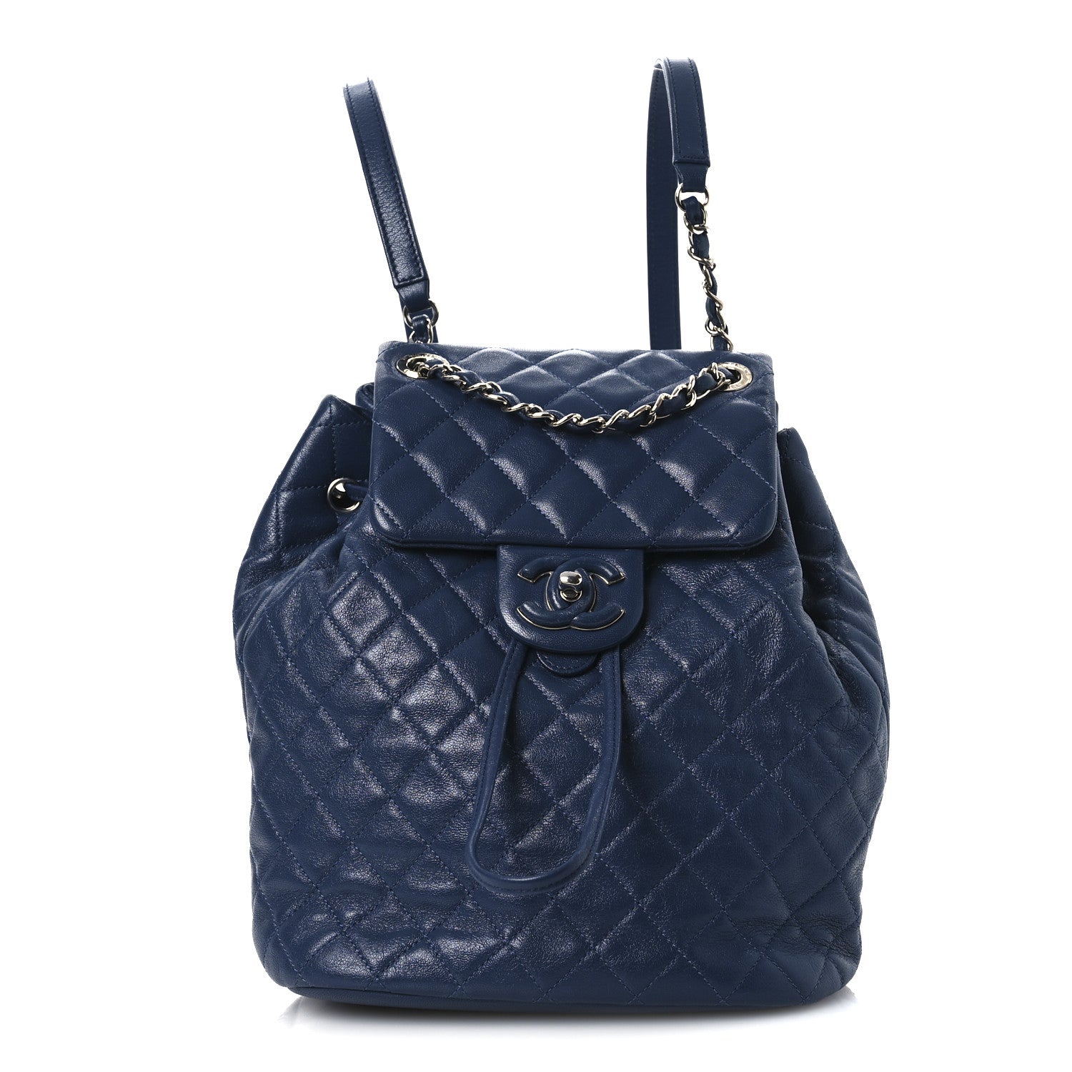Chanel Calfskin Quilted Small Urban Spirit Backpack Blue 1 of 13