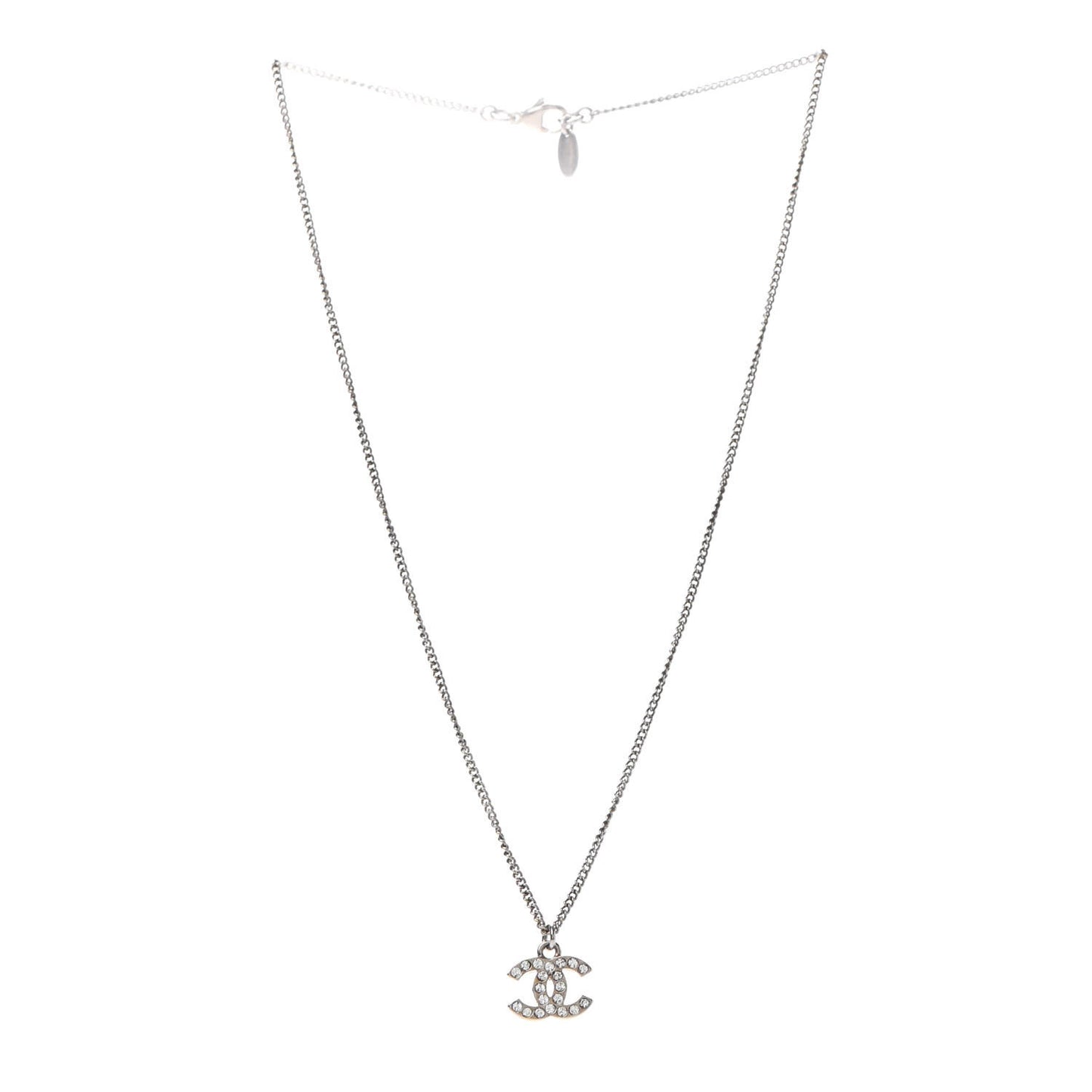 Crystal CC Necklace Light Gold
