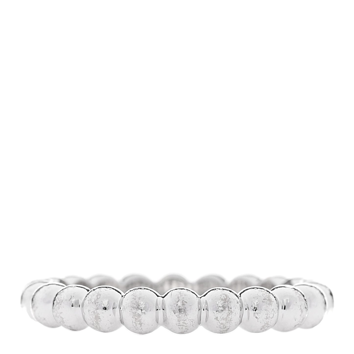 18K White Gold Medium Perlee Ring 49 4.75
