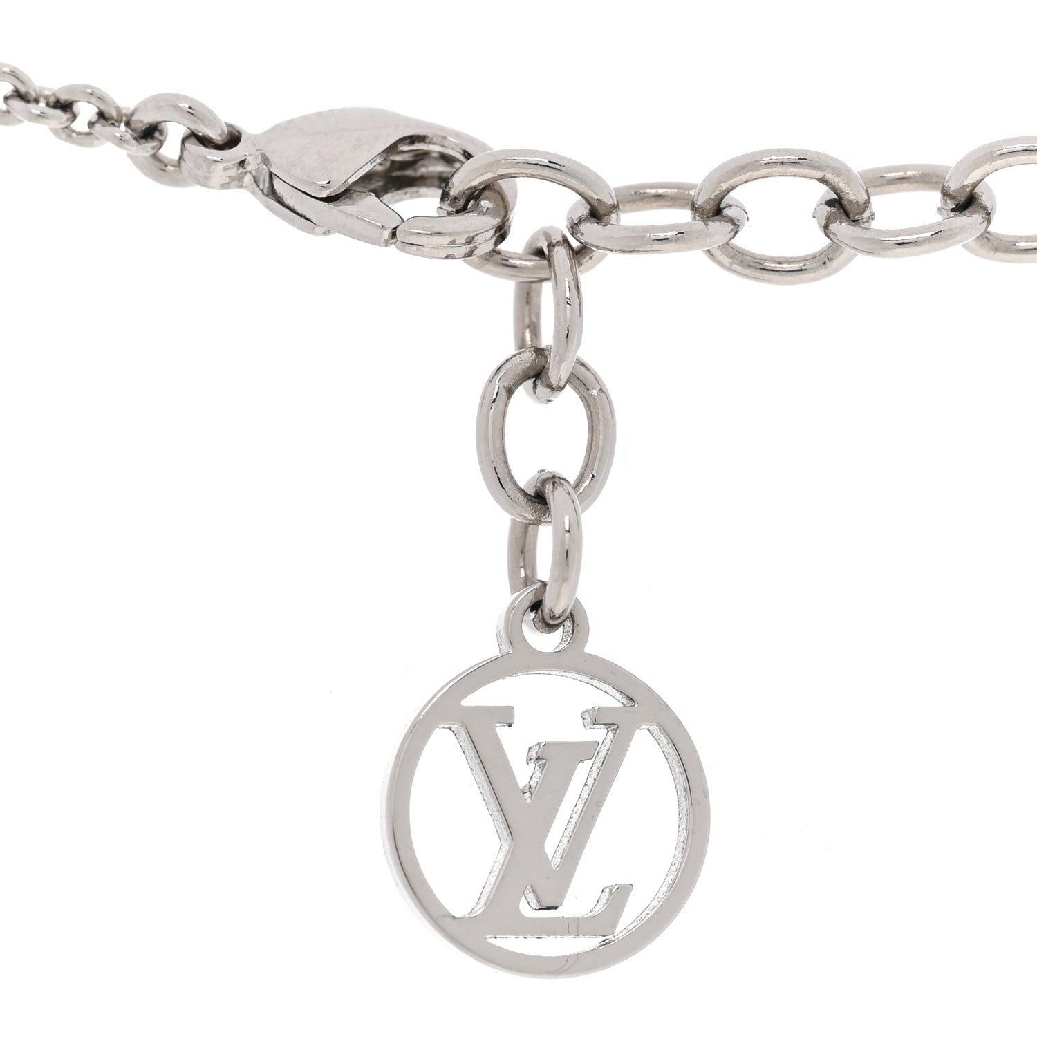 Louis Vuitton Metal Essential V Supple Necklace Silver 7 of 7