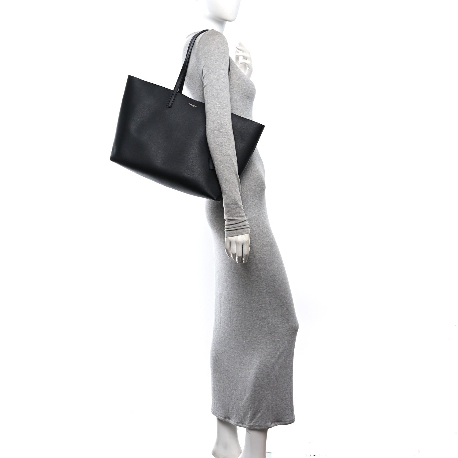Saint Laurent Calfskin Large Shopping Tote Black 2 of 11