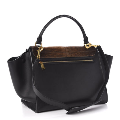 Celine Shaded Pony Hair Calfskin Medium Trapeze Brown 3 of 9