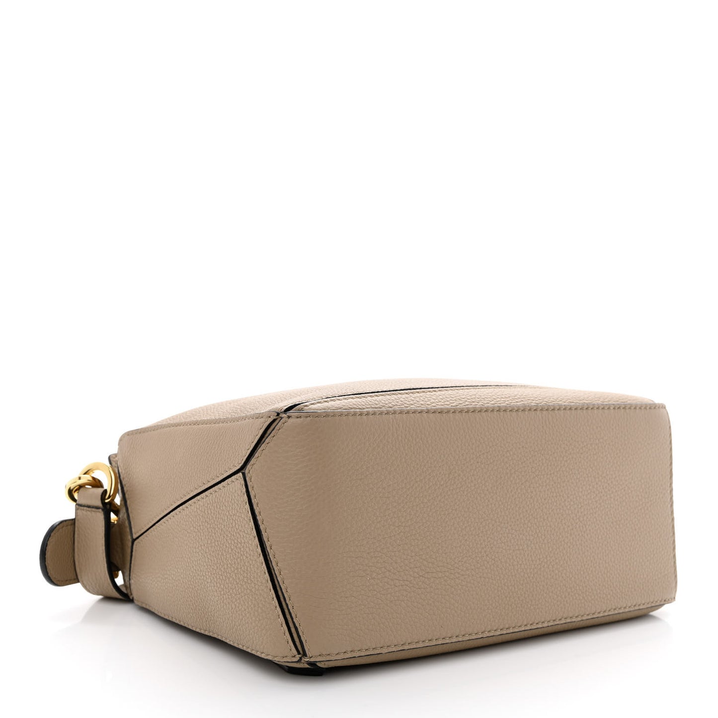 Grained Calfskin Small Puzzle Bag Sand