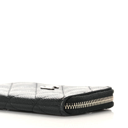 Chanel Caviar Quilted Zipped Key Holder Case Black 9 of 12