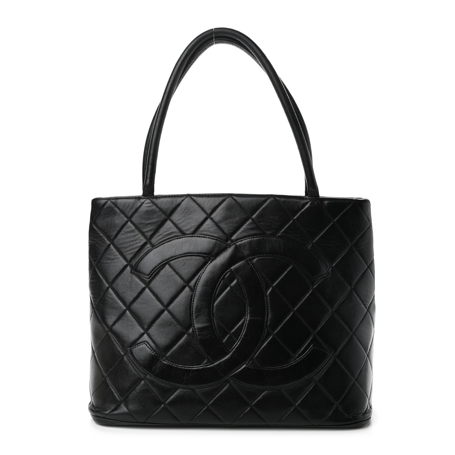 Chanel Lambskin Quilted Medallion Tote Black 1 of 10