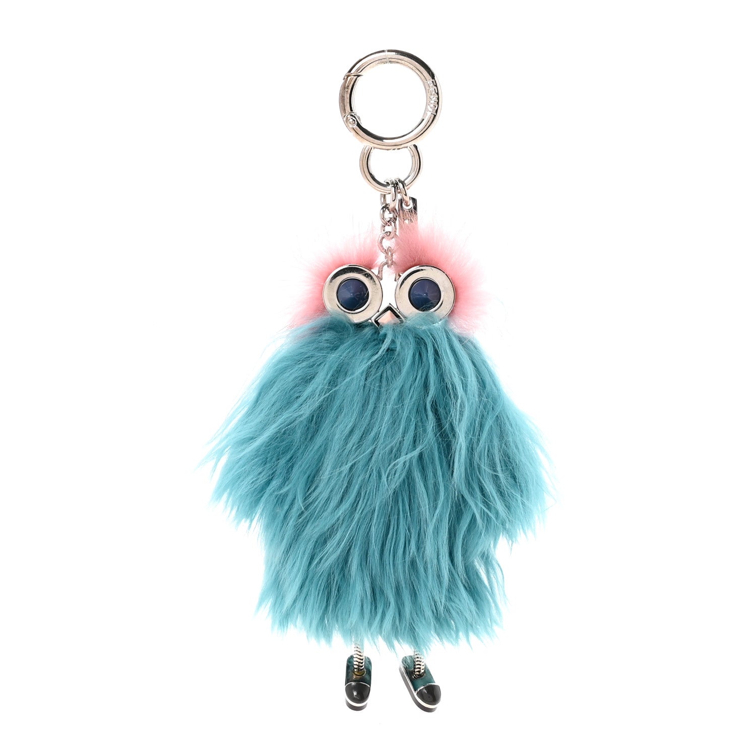 Fendi Mink Alpaca Fur Hypnoteyes Witches Bag Charm Acqua 1 of 3